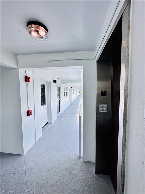 Hallway with elevator