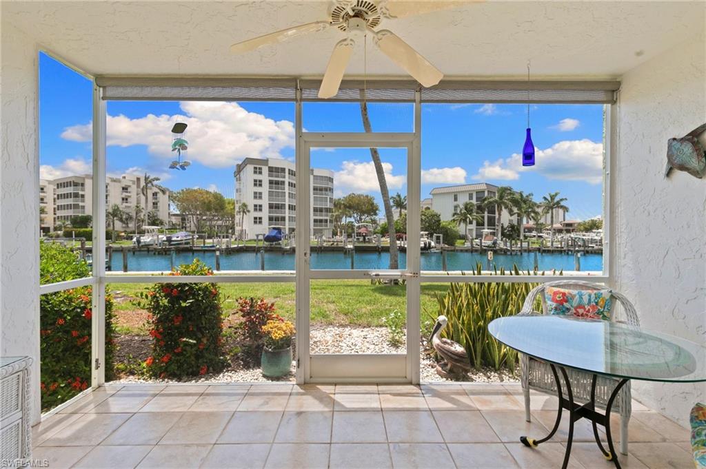 Stunning water view from this 2-bed condo with deeded dock