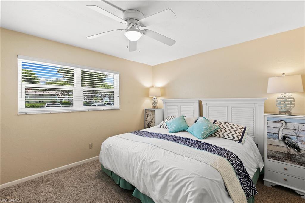Spacious guest bedroom, twin beds put together