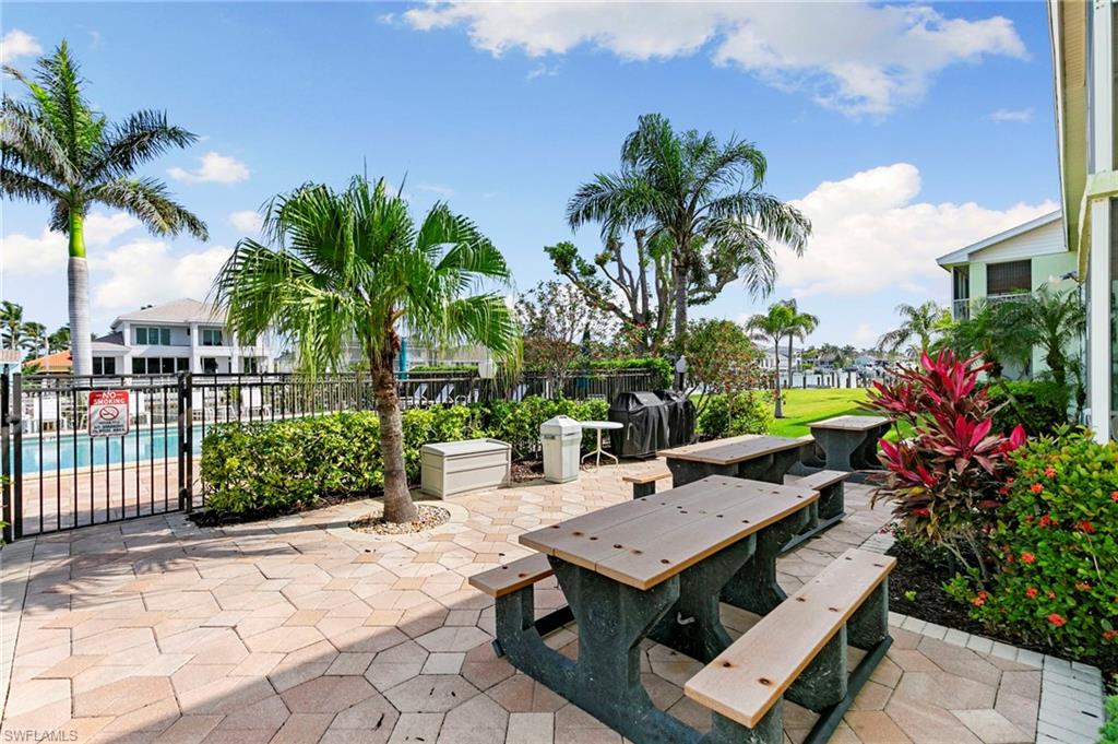 BBQ and picnic area near the pool