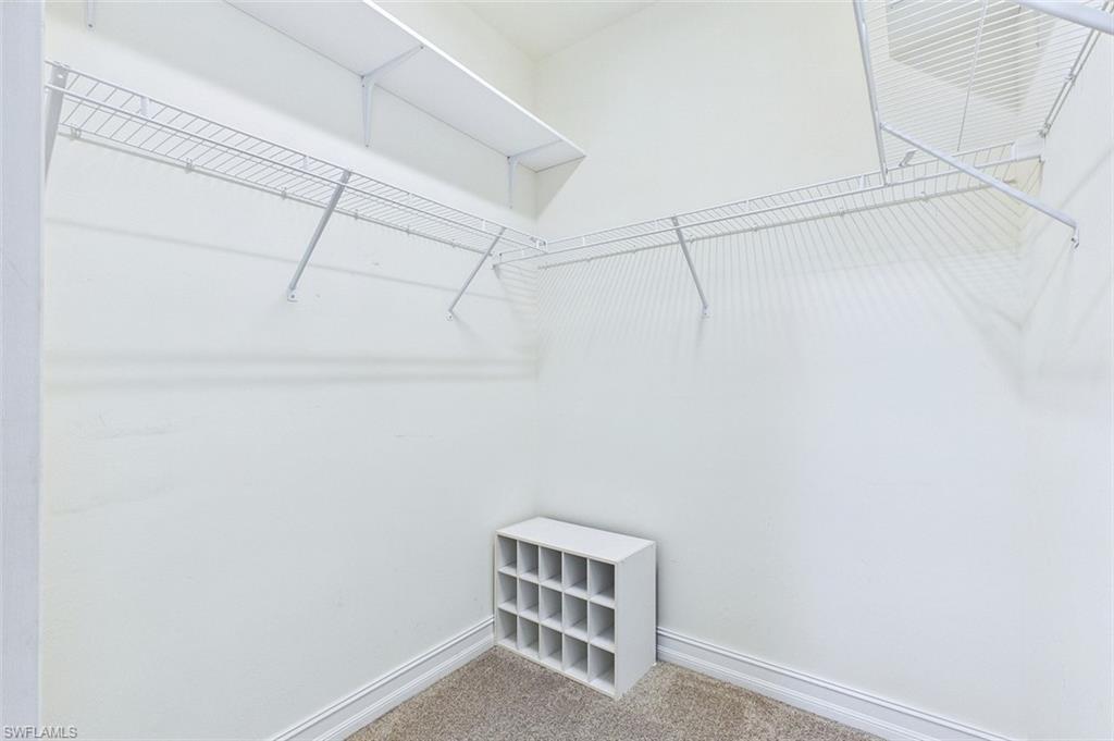 Walk in closet featuring carpet