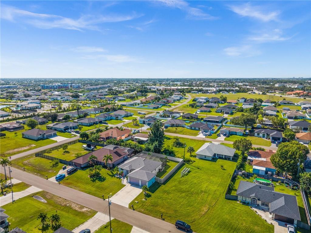 Aerial view of residential area