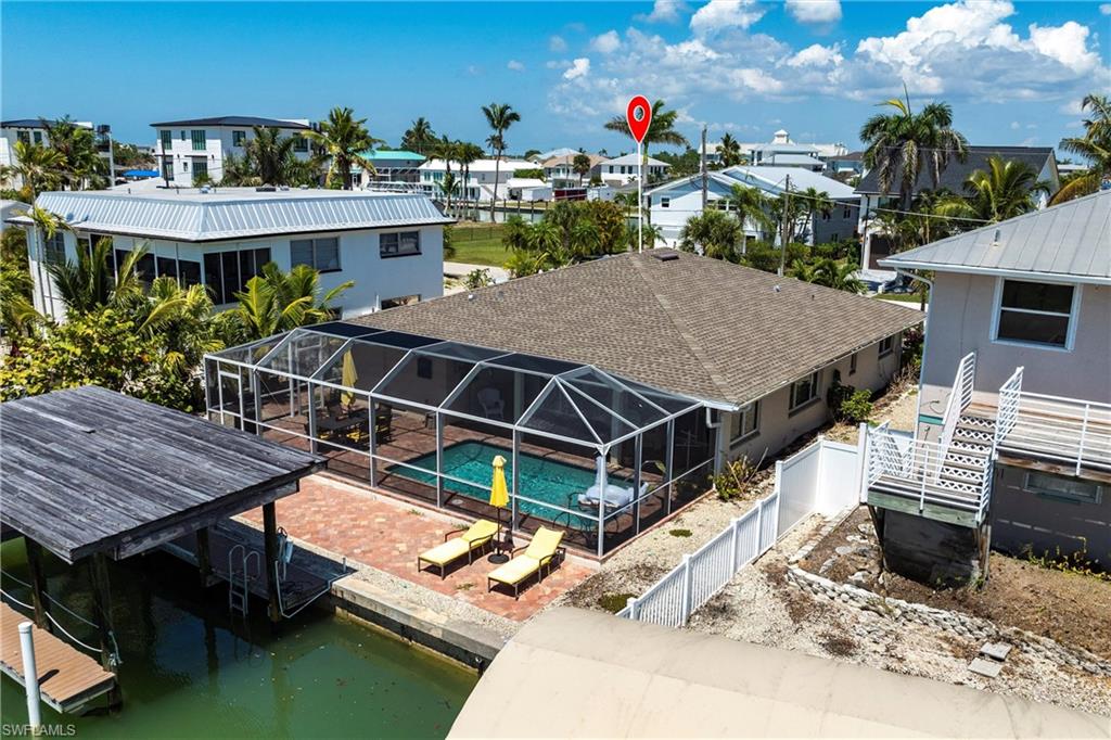 Aerial view with a residential view