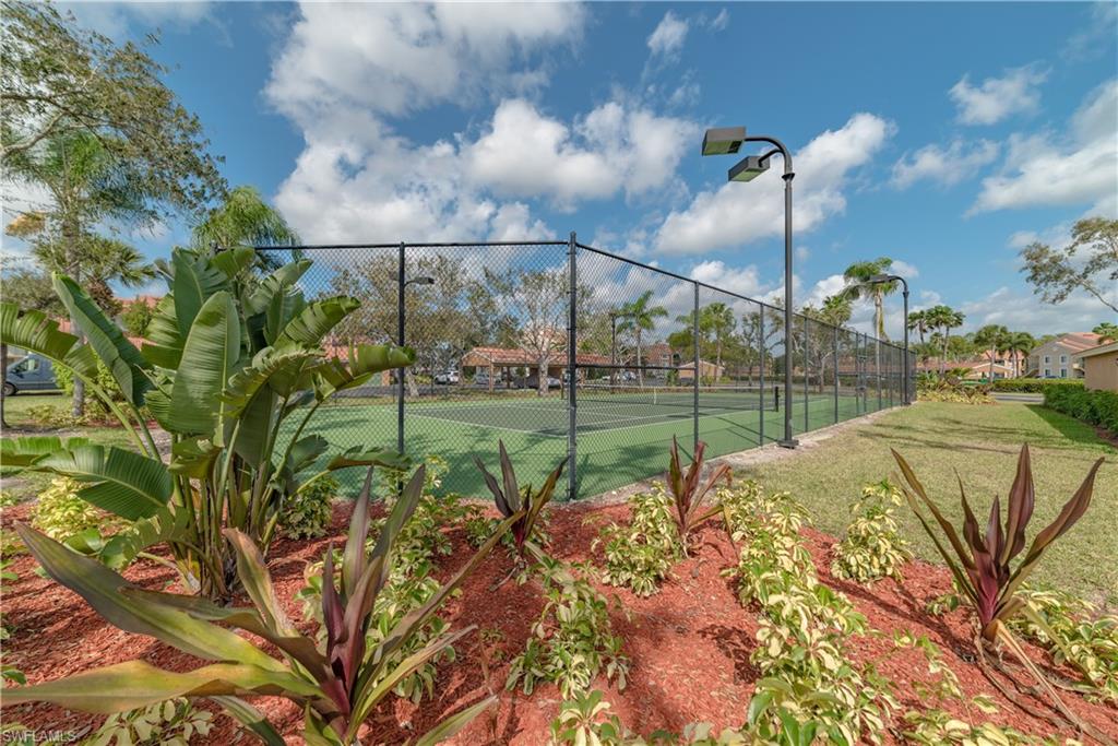 View of tennis court