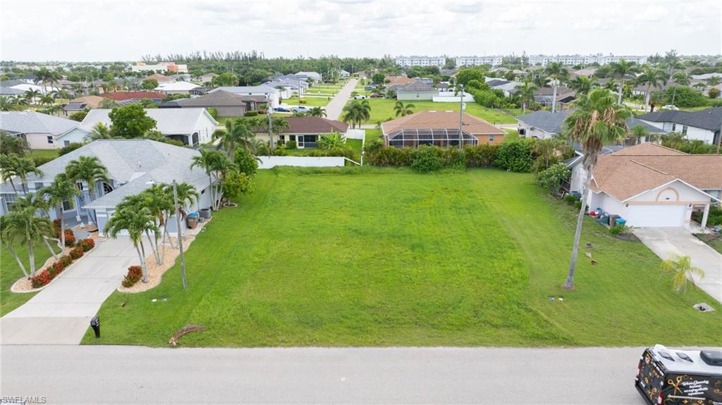 Aerial view of residential area