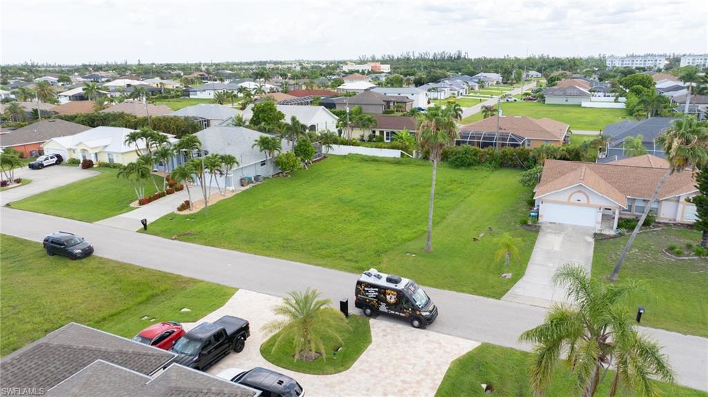 Aerial view of residential area