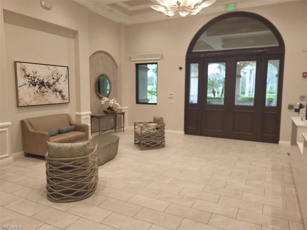 Clubhouse entry to lobby.