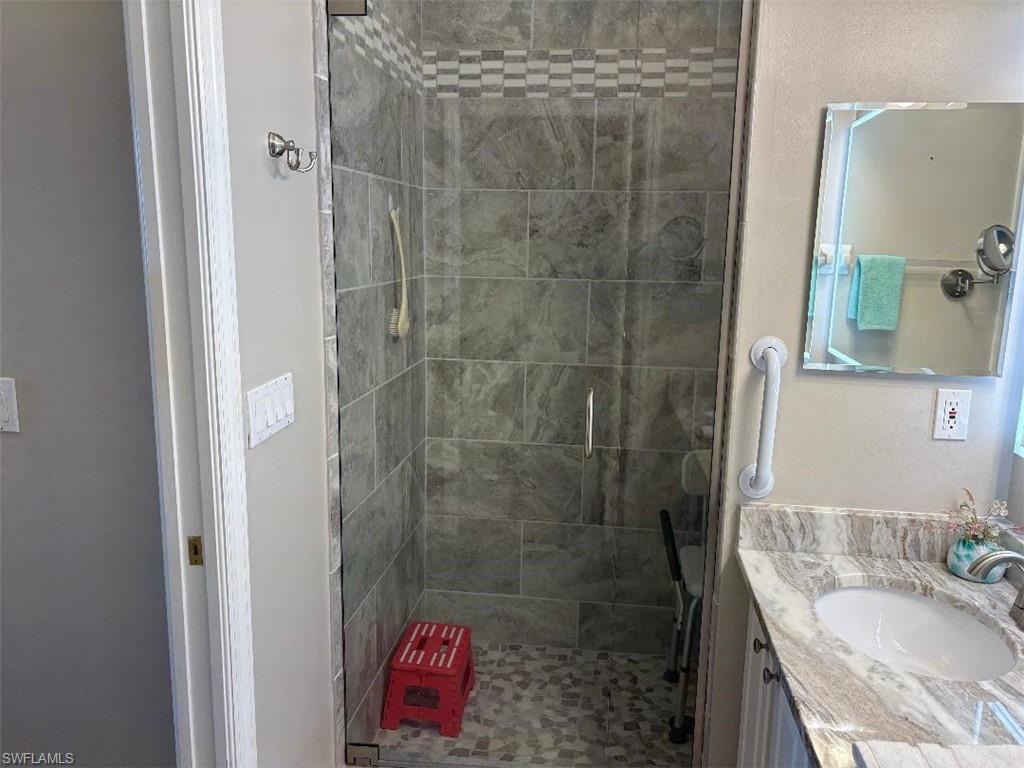Renovated shower.