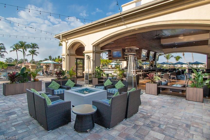 View of patio and The Sunset Grill.