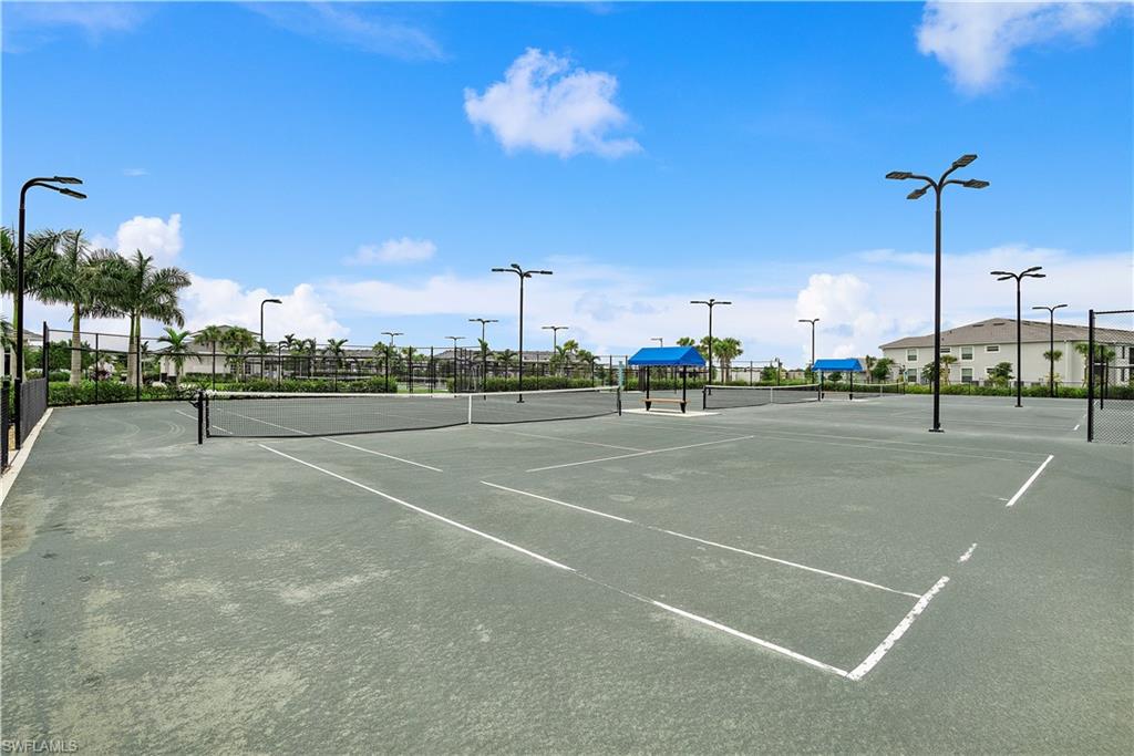 View of tennis court