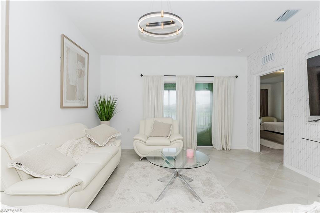 Living area with baseboards