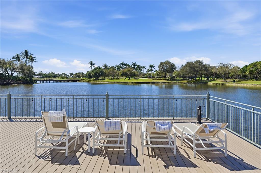 Community deck with chairs overlooking the surrounding landscape, creating a quiet place to unwind within the community.