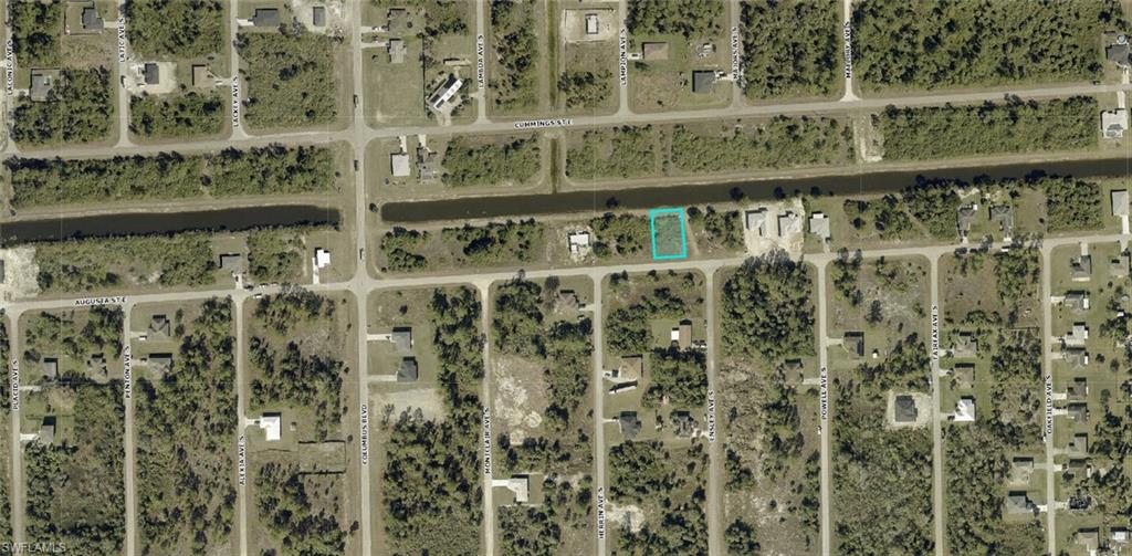 Aerial map of property and surrounding area