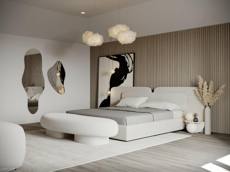 Photos are of a similar home by builder and are for illustrative purposes only. Bedroom with wood finished floors.