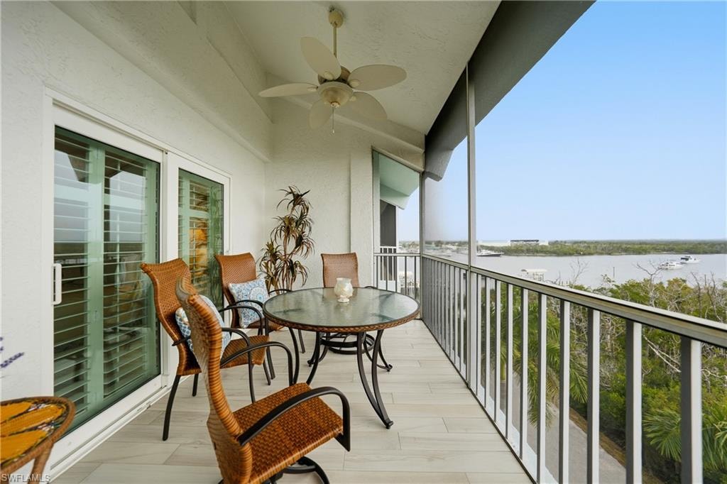 Rear Lanai with Tile Flooring- Bay and Gulf Views