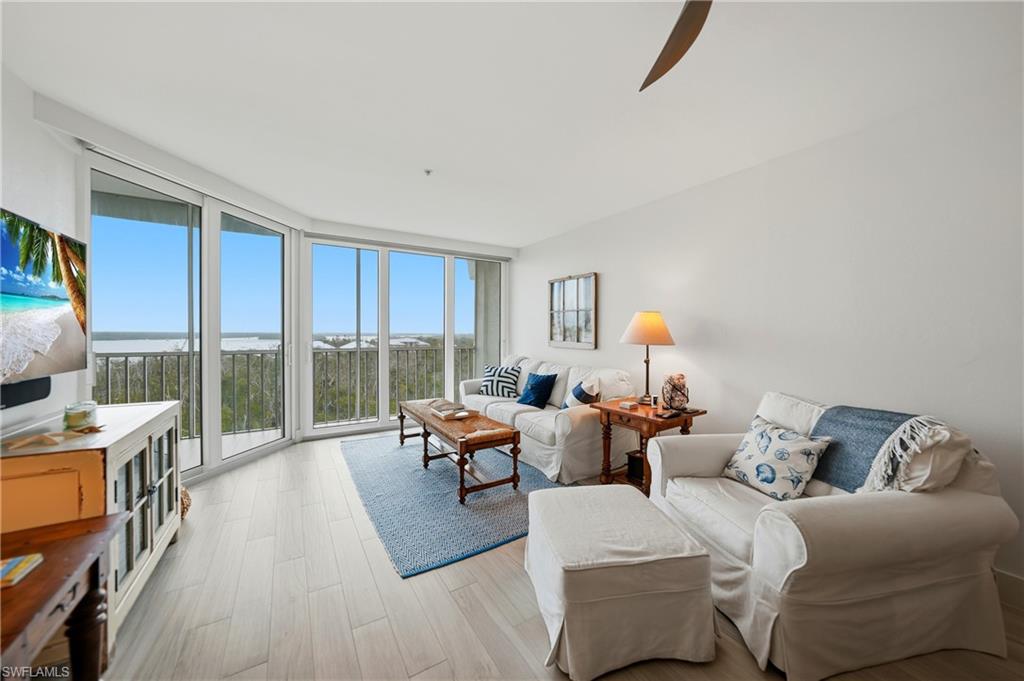 Living Room with Bay Views, Impact Doors to Lanai