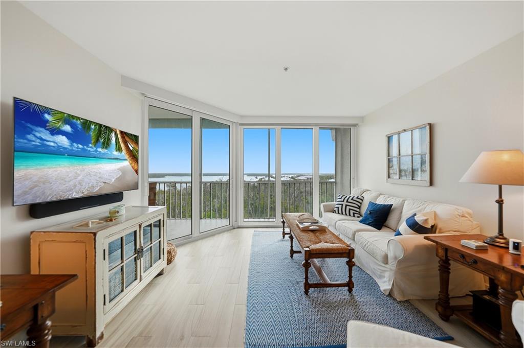 Living Room with Bay Views, Impact Doors to Lanai