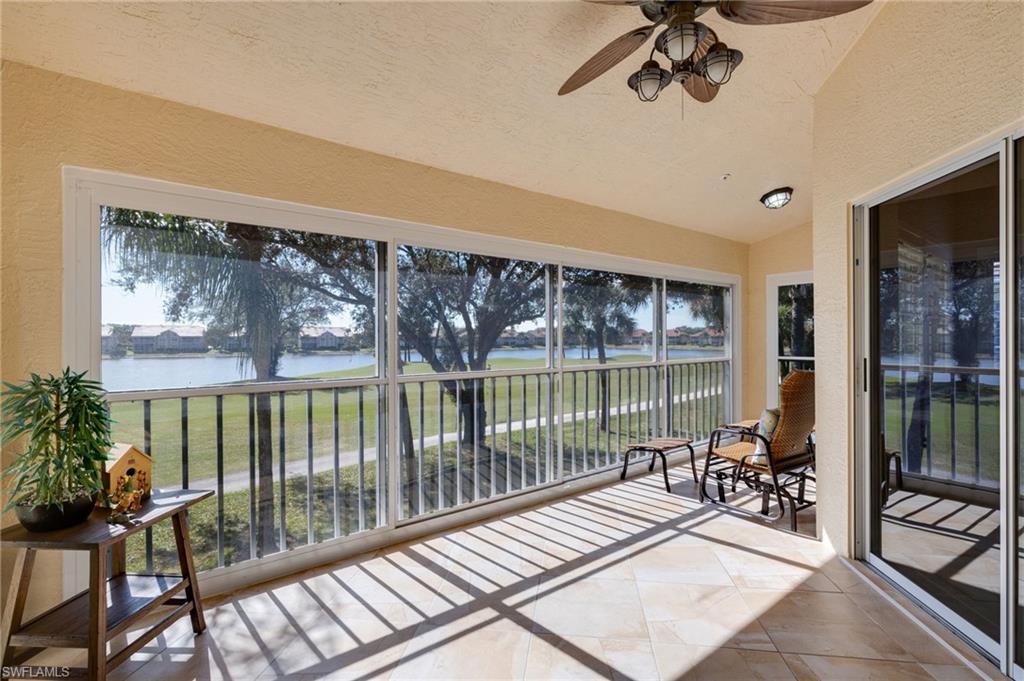Screened balcony/lanai with additional poly glass for additional protection from rain and the occasional coldsnap!