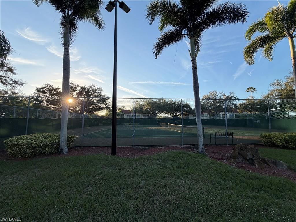 View of tennis court