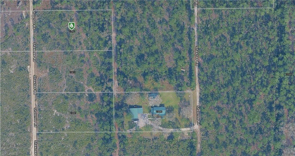 Aerial Survey. Depicting land parcels and existing structures within the property