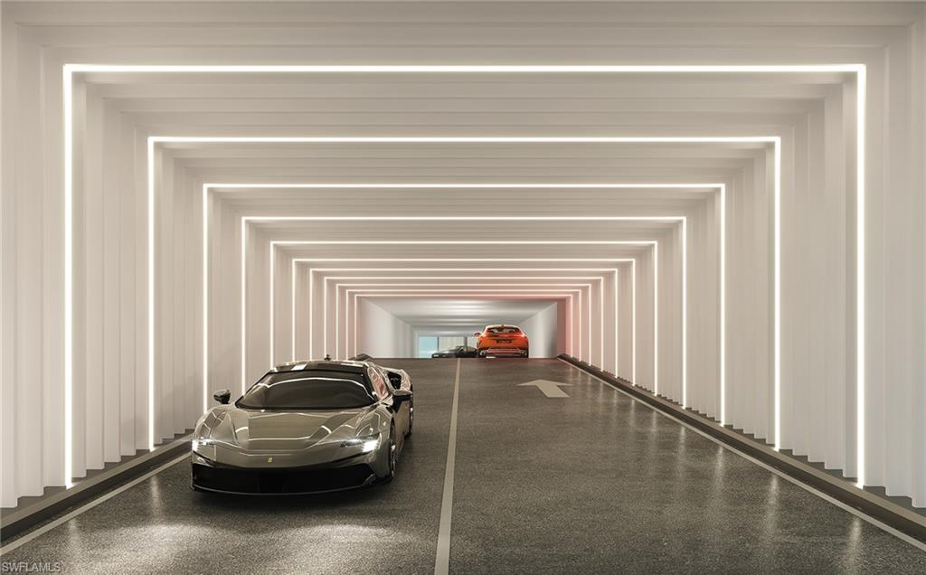View of private resident's garage interior