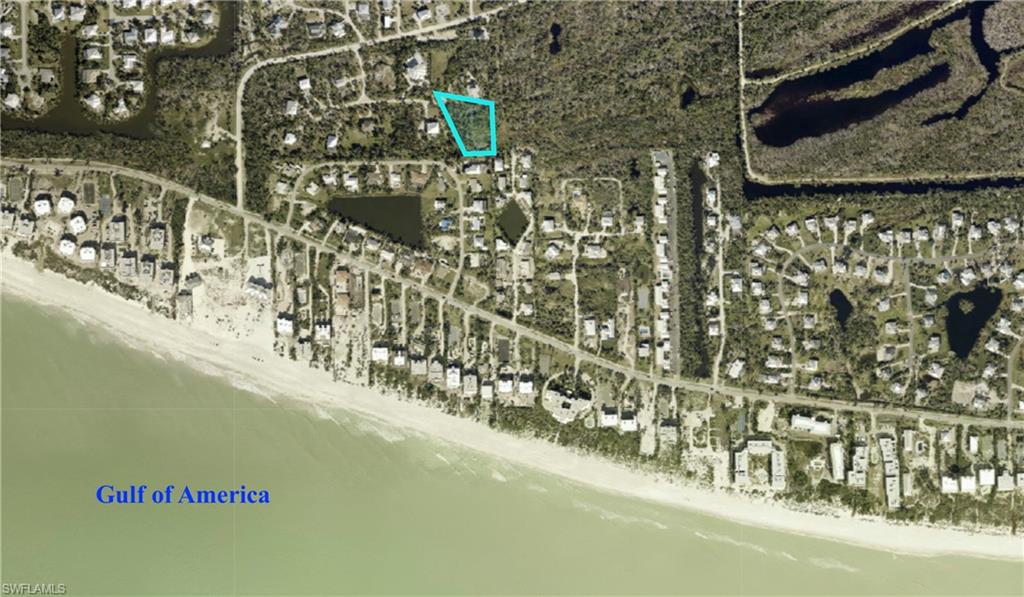 Aerial map of property and surrounding area