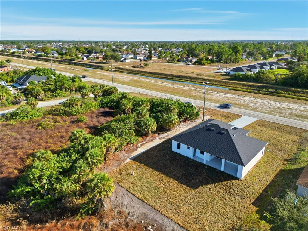 Aerial view of residential area