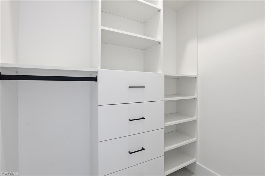 View of walk in closet