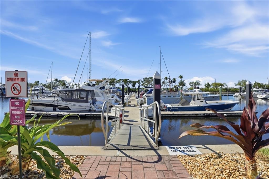 Dock featuring a water view