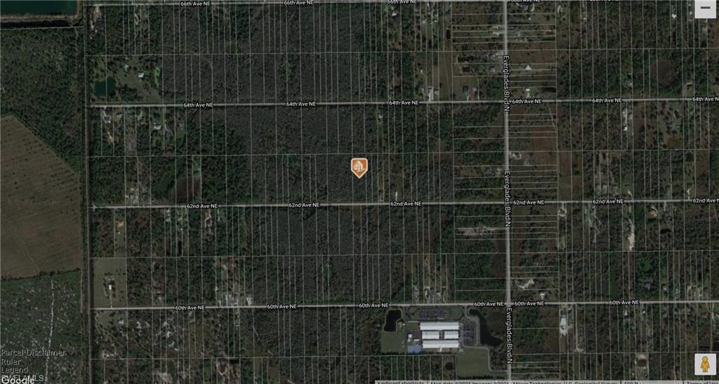 Aerial map of property and surrounding area