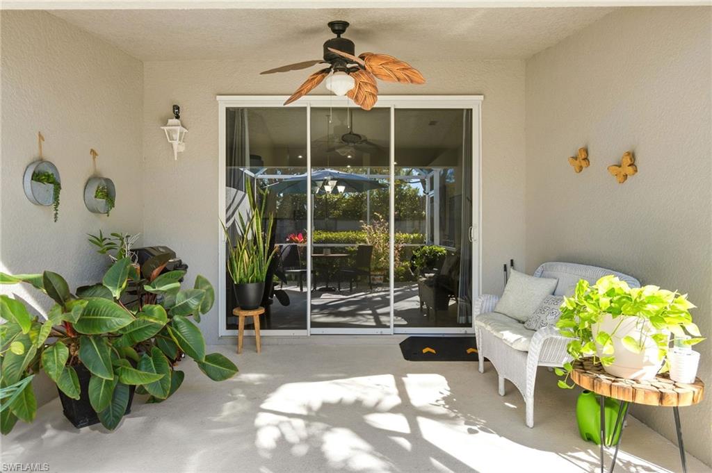 View of patio / terrace with ceiling fan