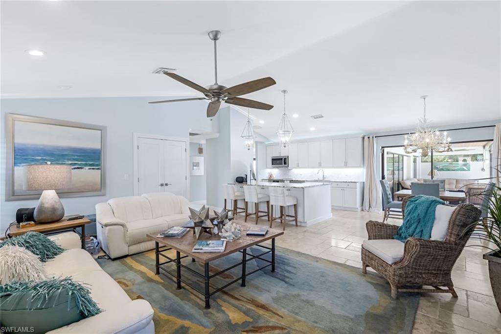 Inviting Family room with open floor plan.