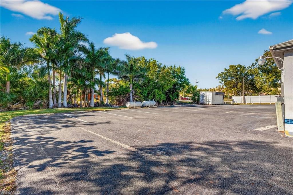 View of uncovered parking lot