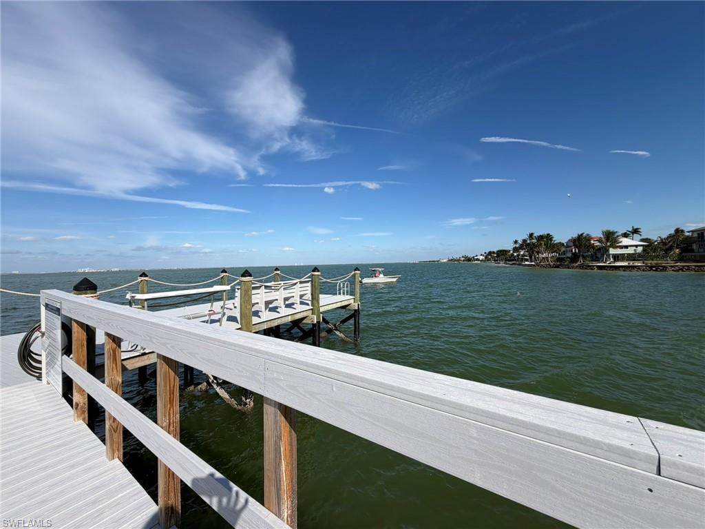 Dock featuring a water view
