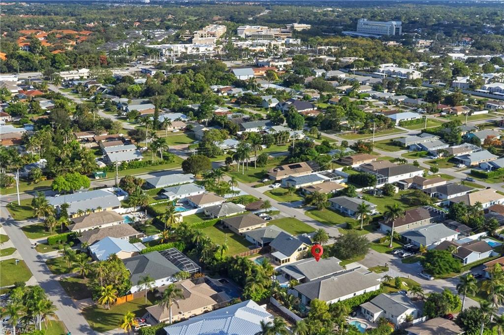 Aerial overview of property's location