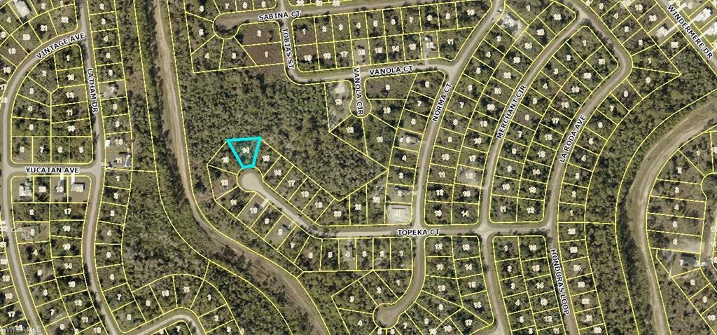 Aerial map of property and surrounding area