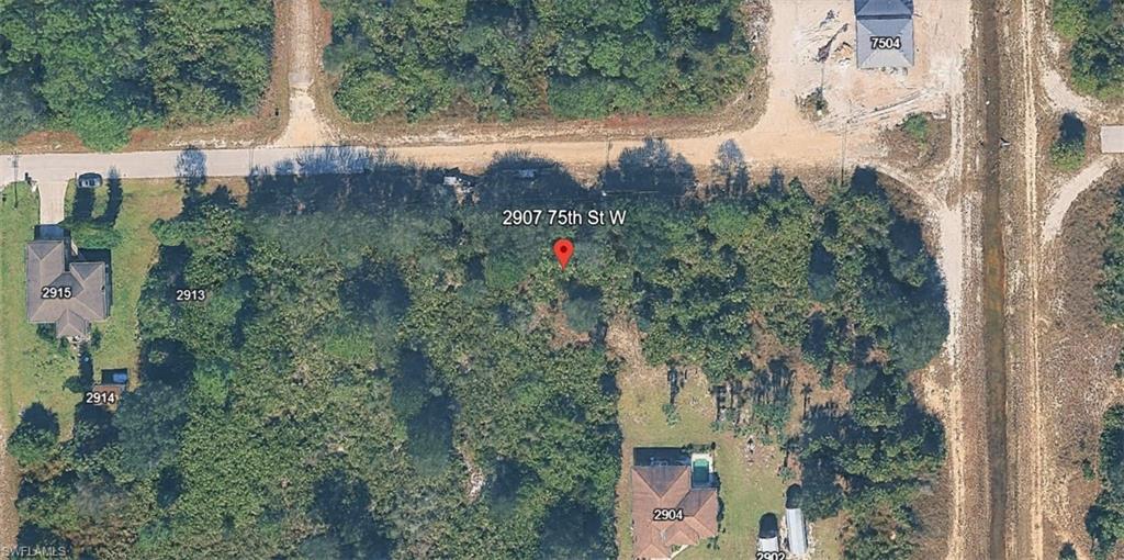 Aerial map of property and surrounding area