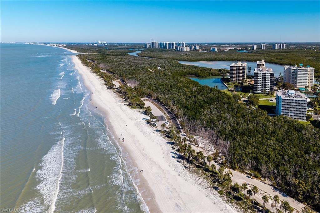 Drone / aerial view of a large body of water