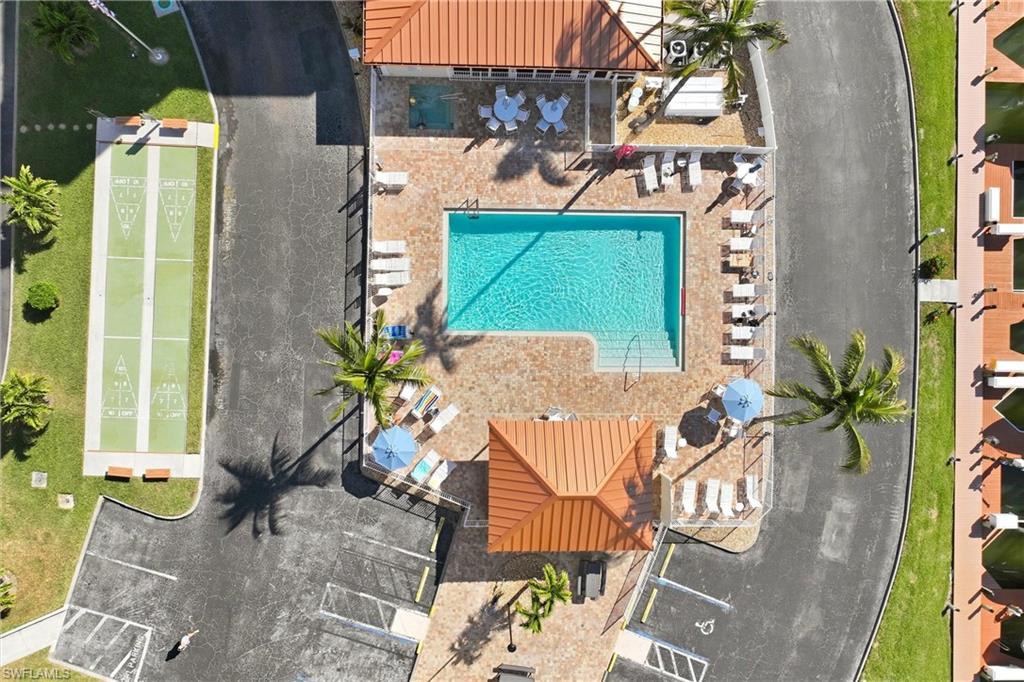 Pool area and social room