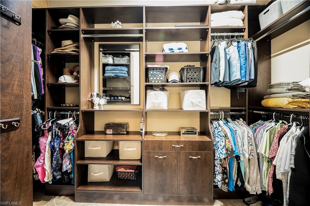 View of walk in closet