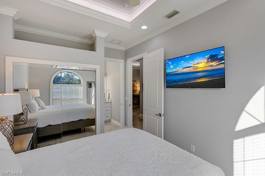 Bedroom with crown molding
