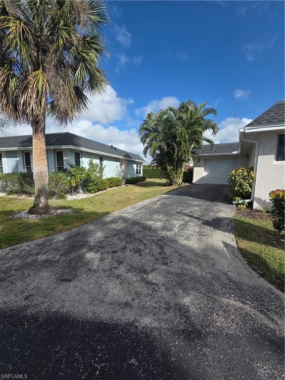 View of asphalt driveway