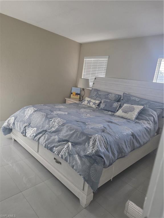 View of tiled bedroom