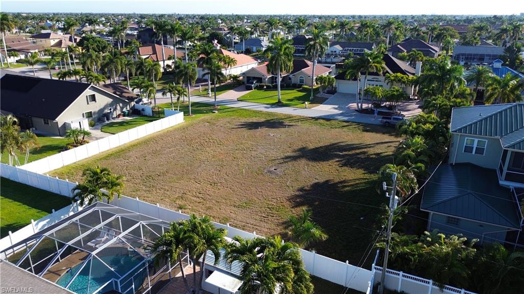 Aerial view of residential area