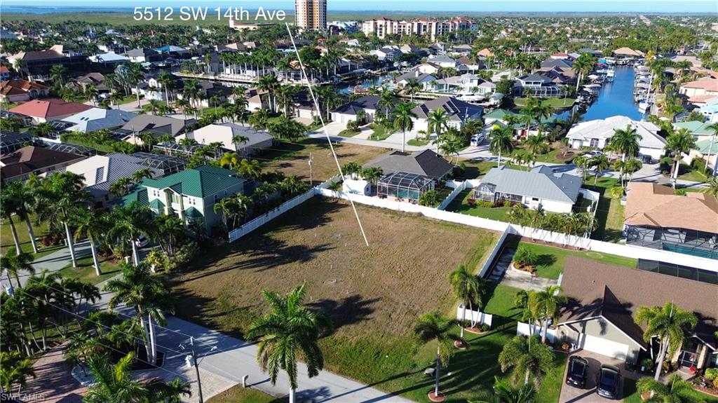 Aerial view of residential area