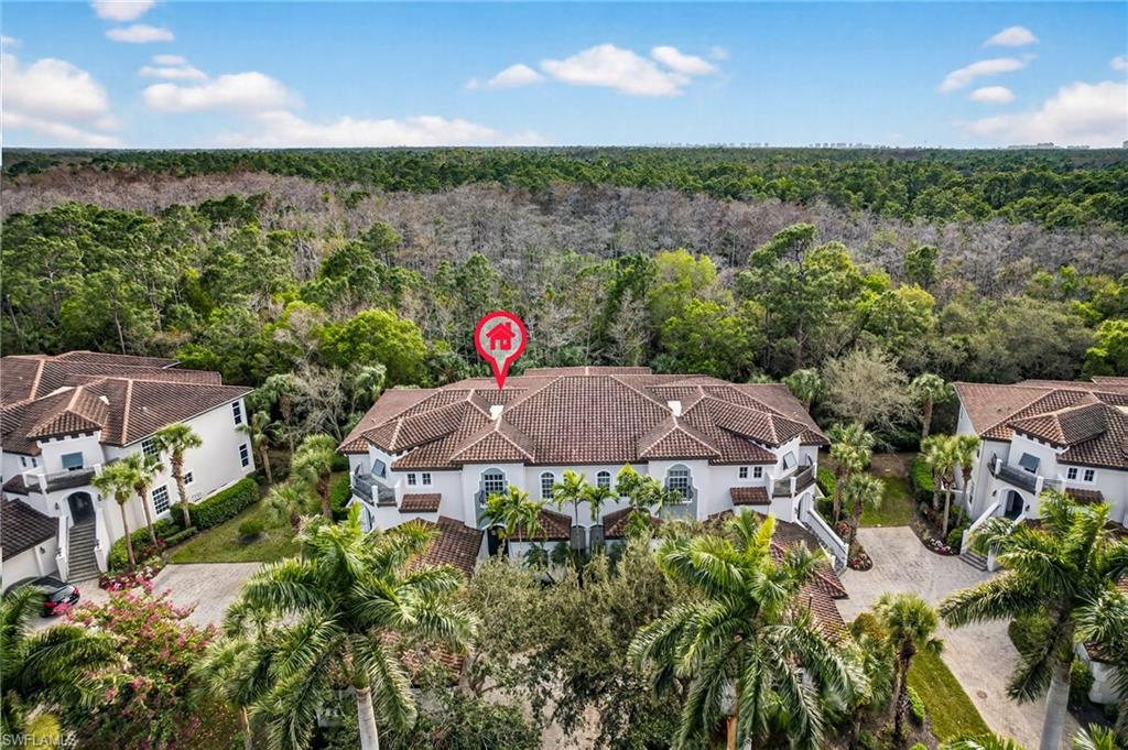 Drone / aerial view of a heavily wooded area