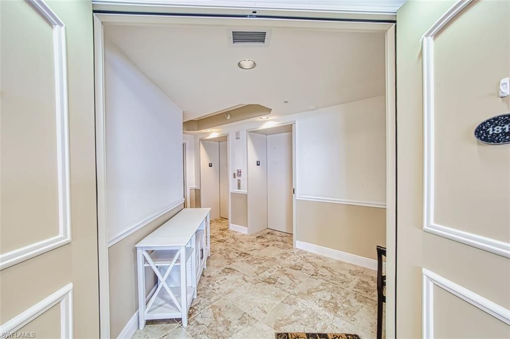 Hall with elevator