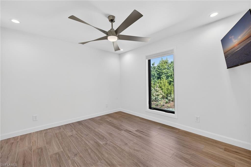 Spacious guest bedroom with double built in closets, Jack and Jill bathroom, ample natural light.