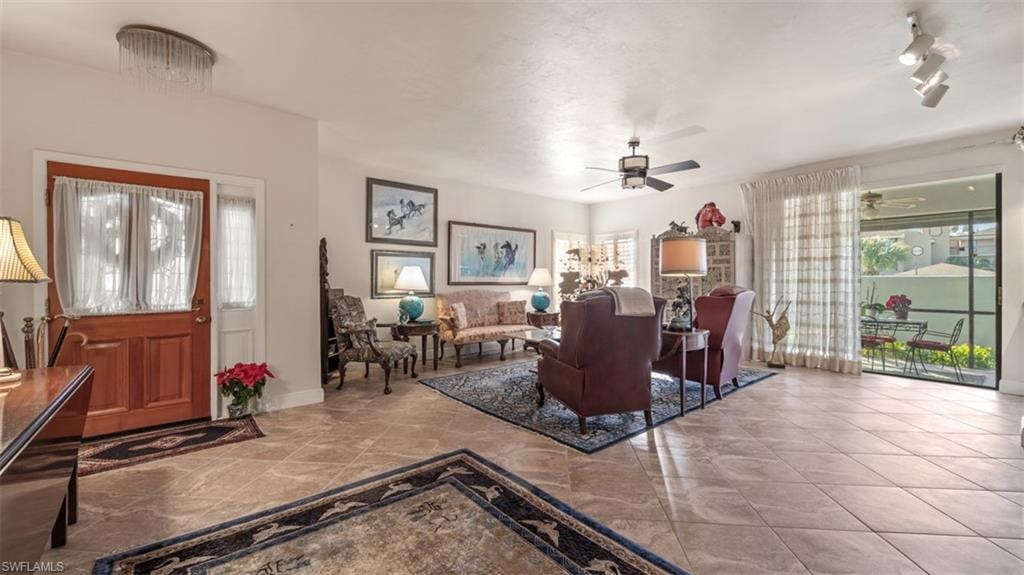 Living room with baseboards