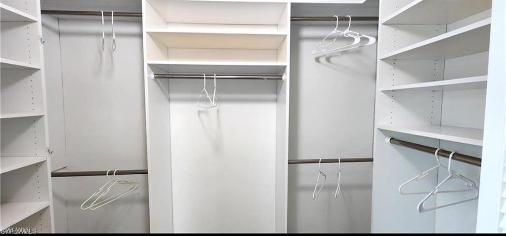 View of walk in closet